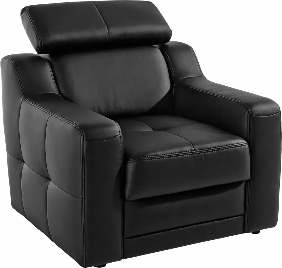Exxpo sofa fashion Fauteuil Lotos loungestoel met verstelbare hoofdsteun resp. rugleuning (set) - Foto 3