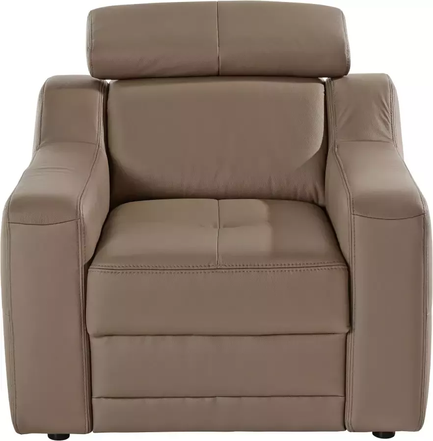 Exxpo sofa fashion Fauteuil Lotos loungestoel met verstelbare hoofdsteun resp. rugleuning (set)