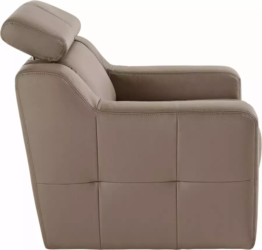 Exxpo sofa fashion Fauteuil Lotos loungestoel met verstelbare hoofdsteun resp. rugleuning (set) - Foto 2