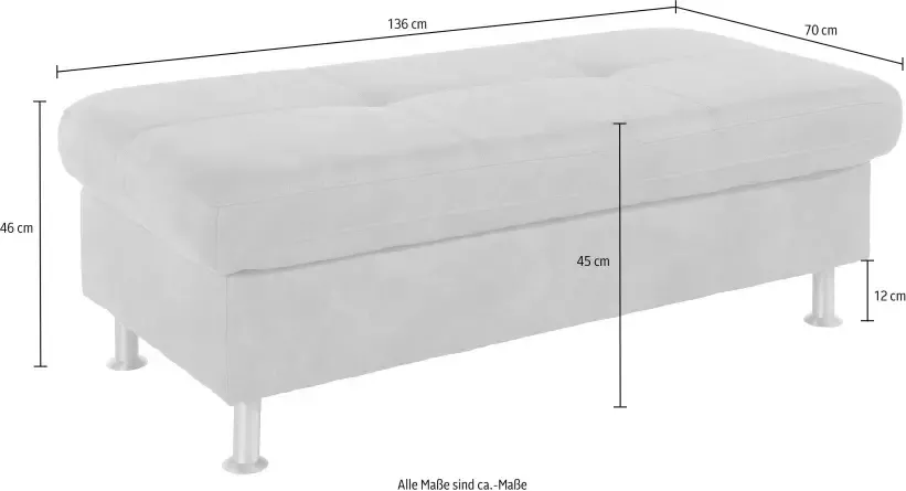 Exxpo sofa fashion Hocker Maretto Bankhocker met geweldig zitcomfort - Foto 4
