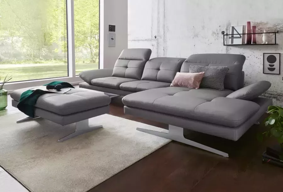 Exxpo sofa fashion Hoekbank Dana L-Form inclusief hoofd- resp. verstelbare rugleuning en verstelbare armleuning - Foto 2