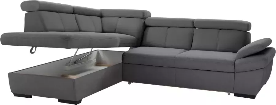 Exxpo sofa fashion Hoekbank Salerno inclusief verstelbare hoofdsteun en verstelbare armleuning naar keuze met slaapfunctie - Foto 5