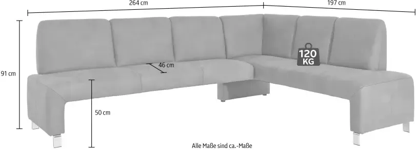 Exxpo sofa fashion Hoekbank Intenso hoge bodemvrijheid vrij in de ruimte te plaatsen hoog zitcomfort - Foto 1