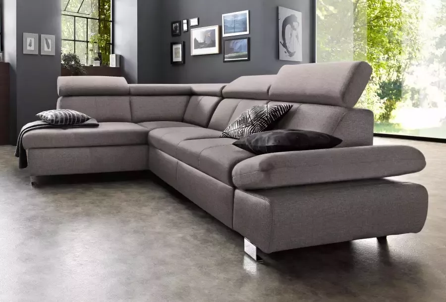 Exxpo sofa fashion Hoekbank Happy L-vorm met ottomane en naar keuze met slaapfunctie en bedkist - Foto 8