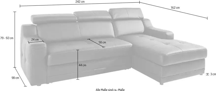 Exxpo sofa fashion Hoekbank met verstelbare hoofdsteun resp. rugleuning naar keuze met slaapfunctie - Foto 4