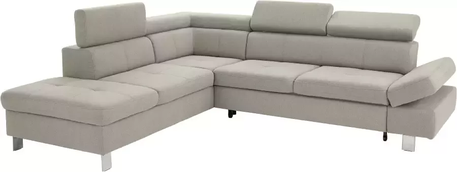 exxpo sofa fashion Hoekbank met verstelbare hoofdsteun resp. rugleuning naar keuze met slaapfunctie