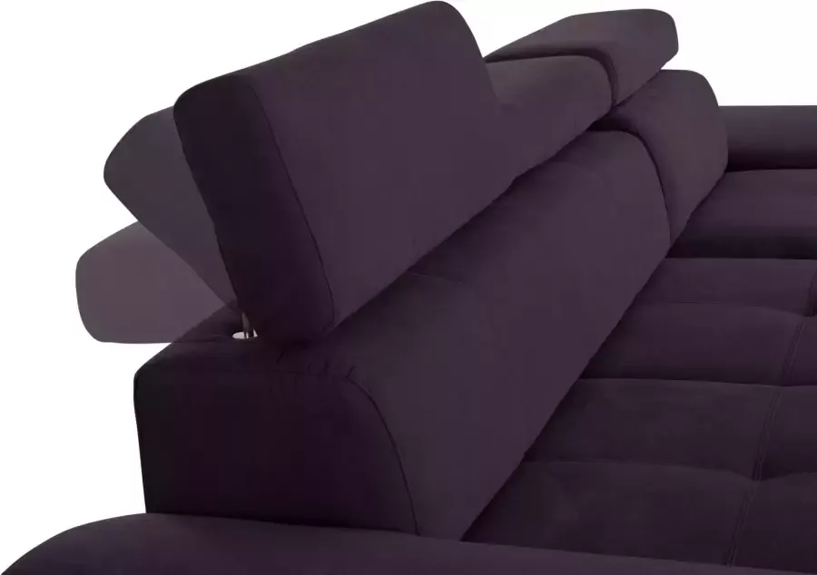 Exxpo sofa fashion Hoekbank Enya Verstelbare hoofdsteun naar keuze met slaapfunctie en bedkist - Foto 2