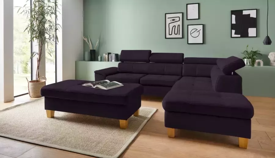 exxpo sofa fashion Hoekbank met verstelbare hoofdsteun naar keuze met slaapfunctie en bedkist