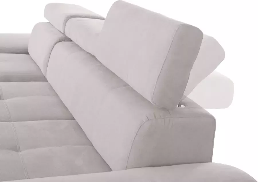 exxpo sofa fashion Hoekbank Enya Verstelbare hoofdsteun naar keuze met slaapfunctie en bedkist