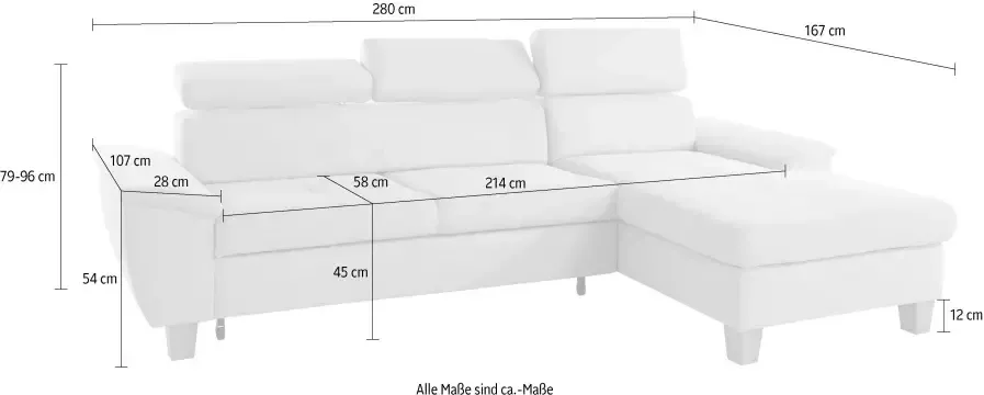 Exxpo sofa fashion Hoekbank Enya Verstelbare hoofdsteun naar keuze met slaapfunctie en bedkist - Foto 9