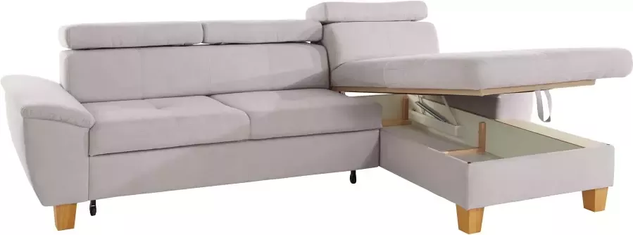 Exxpo sofa fashion Hoekbank Enya Verstelbare hoofdsteun naar keuze met slaapfunctie en bedkist - Foto 10