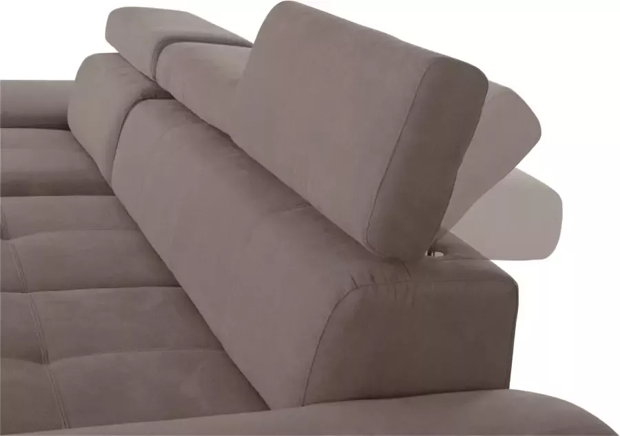 Exxpo sofa fashion Hoekbank Enya Verstelbare hoofdsteun naar keuze met slaapfunctie en bedkist - Foto 2