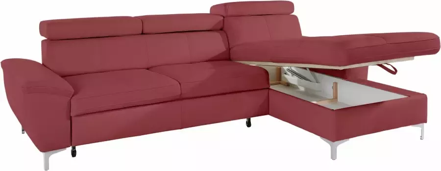 exxpo sofa fashion Hoekbank Azzano naar keuze met slaapfunctie en bedkist