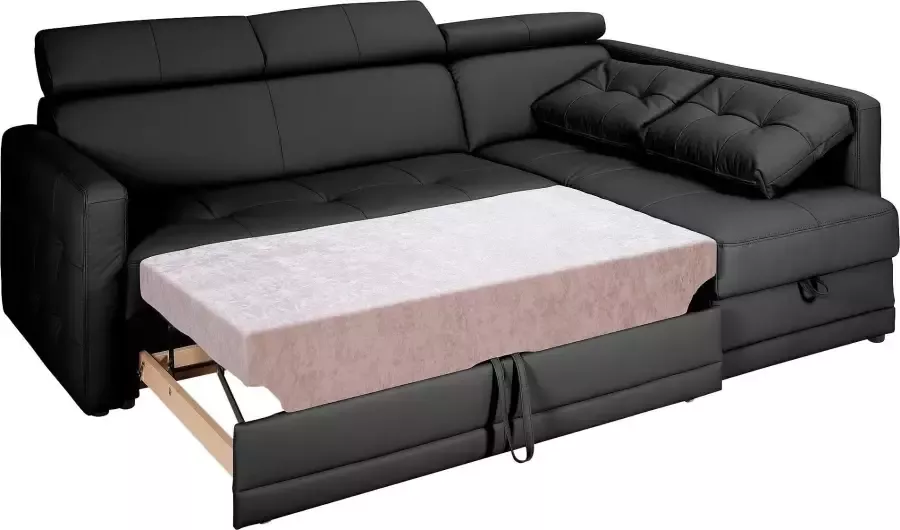 Exxpo sofa fashion Hoekbank Arles comfortabele pocketvering L-vorm keuze met bedfunctie en bedlade inclusief hoofdeinde-verstelling - Foto 1