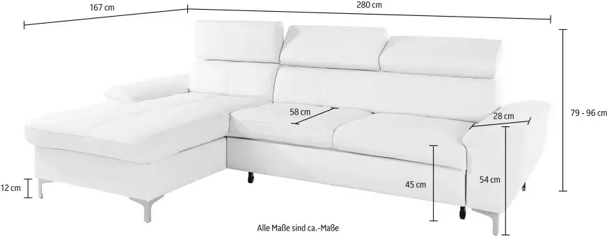 Exxpo sofa fashion Hoekbank Azzano naar keuze met slaapfunctie en bedkist - Foto 13