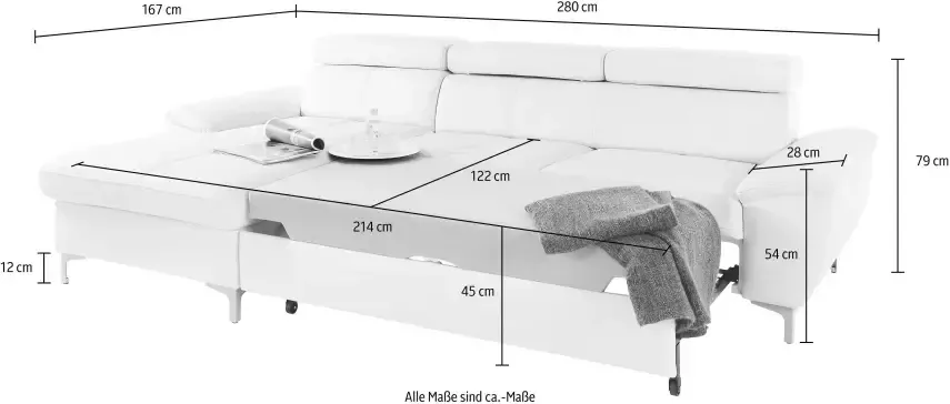 Exxpo sofa fashion Hoekbank Azzano naar keuze met slaapfunctie en bedkist - Foto 12