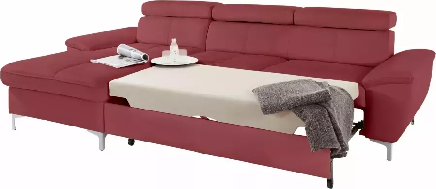 Exxpo sofa fashion Hoekbank Azzano L-Form naar keuze met slaapfunctie en bedkist