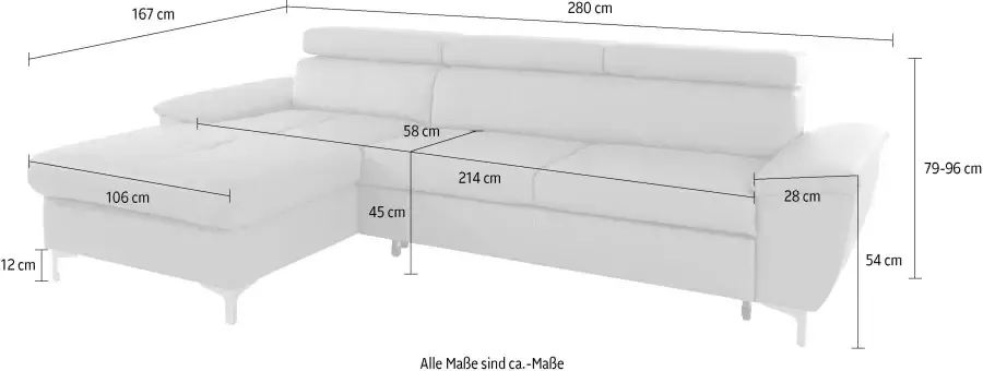 Exxpo sofa fashion Hoekbank Azzano L-Form optioneel met slaapfunctie - Foto 4