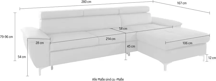 Exxpo sofa fashion Hoekbank Azzano L-Form optioneel met slaapfunctie - Foto 7