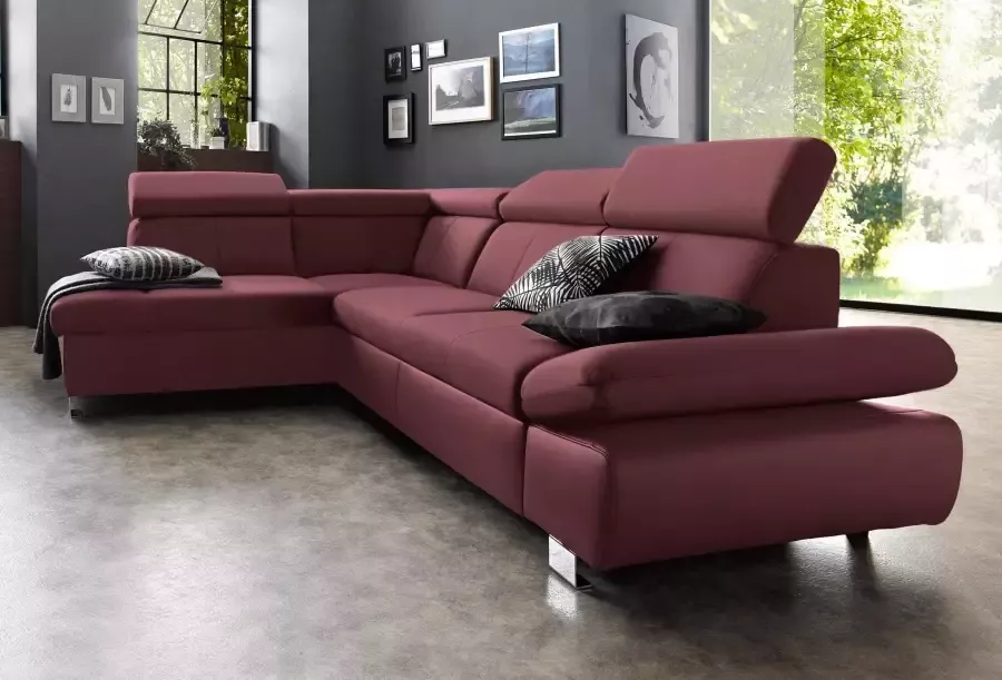 Exxpo sofa fashion Hoekbank Happy L-vorm optioneel met slaapfunctie