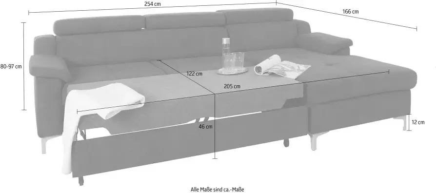 Exxpo sofa fashion Hoekbank Florenz L-vorm optioneel met slaapfunctie - Foto 3