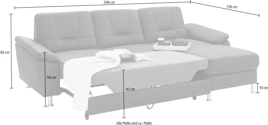 Exxpo sofa fashion Hoekbank Castello L-Form optioneel met slaapfunctie - Foto 3
