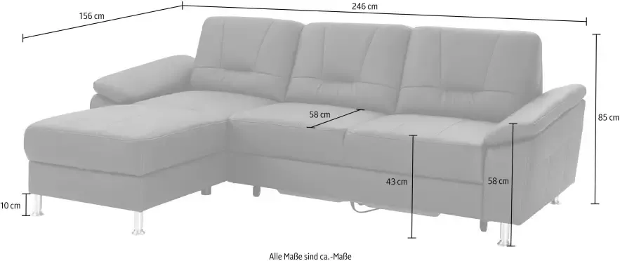Exxpo sofa fashion Hoekbank Castello L-Form optioneel met slaapfunctie - Foto 10