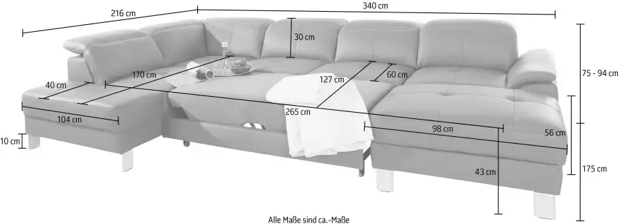 Exxpo sofa fashion Zithoek Mantua 2 inclusief verstelbare hoofd- en rugleuning naar keuze met slaapfunctie - Foto 6