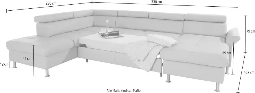 Exxpo sofa fashion Zithoek Maretto inclusief verstelbare hoofdsteun en rugleuning naar keuze met slaapfunctie - Foto 10