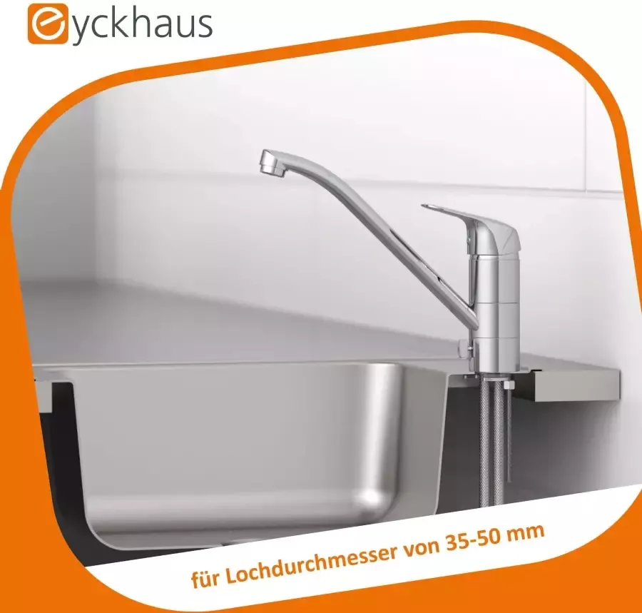 Schütte Gootsteen kraan Luca voor montage onder een raam kraan keuken in chroom hoge druk - Foto 3