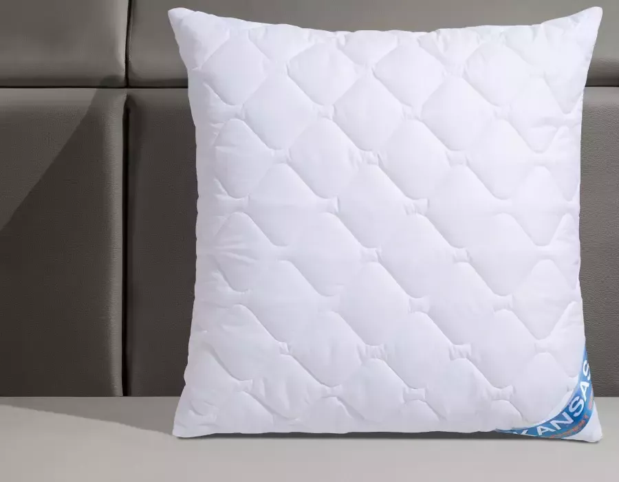 F.a.n. Frankenstolz Microfiberkussen Kansas met katoenen hoes en rits in 40x80 of 80x80 cm hoofdkussen van microvezel made in germany - Foto 2