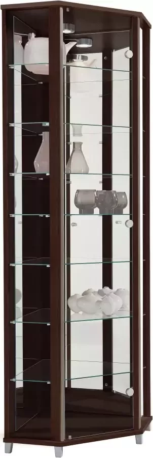 Fif möbel Hoekvitrinekast TRIO Hoekvitrine Glasvitrine 1x Glazen deur perfect voor verzamelaars verzamelvitrine - Foto 8