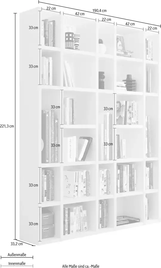 Home24 Boekenkast Emporior XIV loftscape - Foto 2