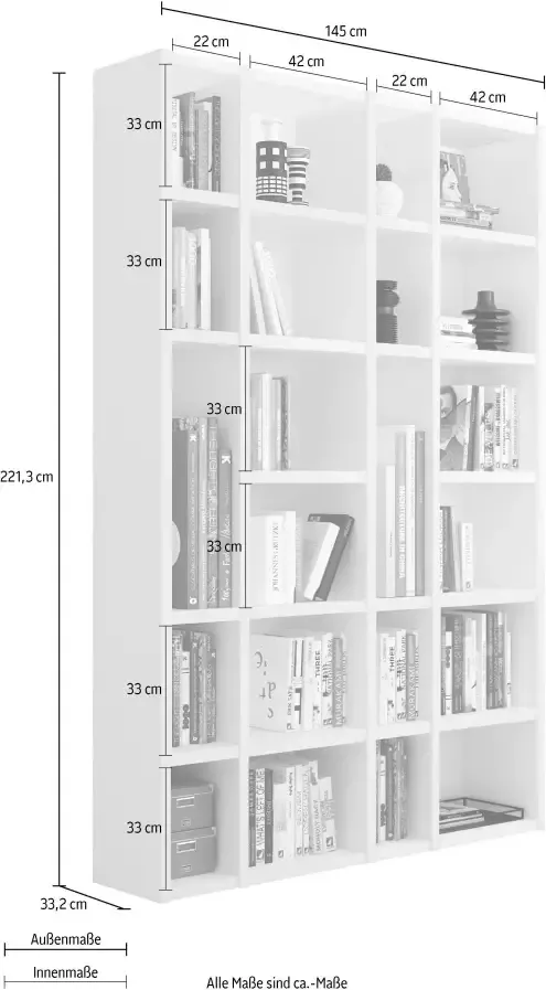 Home24 Boekenkast Emporior XIV loftscape - Foto 2