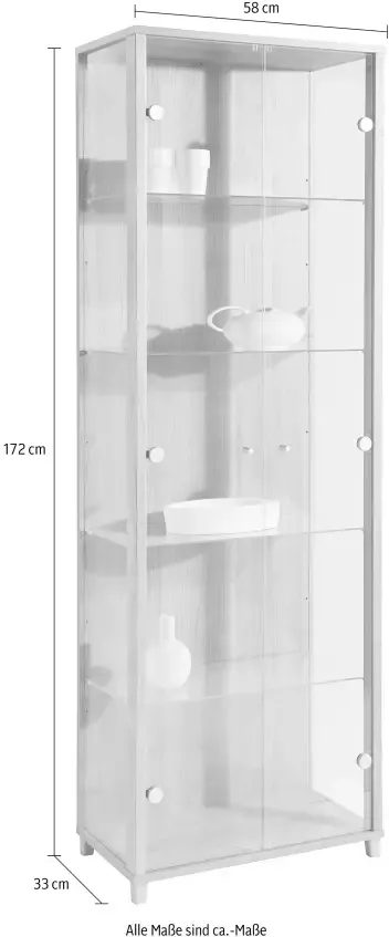 Fif möbel Vitrinekast OPTIMA Standvitrine vitrinekast glazen vitrine verzamelvitrine - Foto 8