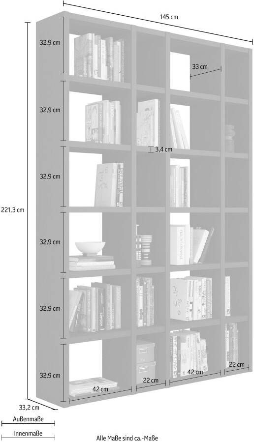 Home24 Boekenkast Emporior IX loftscape - Foto 3
