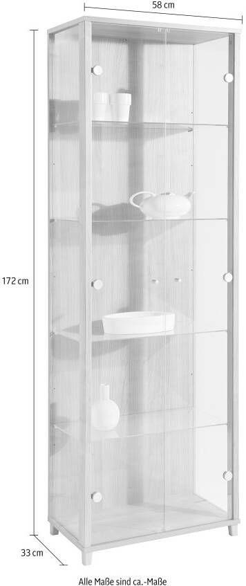 Fif möbel Vitrinekast OPTIMA Standvitrine vitrinekast glazen vitrine verzamelvitrine - Foto 6