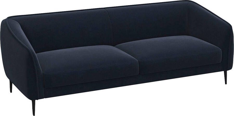 FLEXLUX 3-zitsbank Belle Designsofa Couch Zitting van hoogwaardig koudschuim en stalen nogsagvering - Foto 4