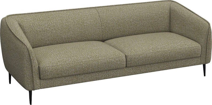 FLEXLUX 3-zitsbank Belle Designsofa Couch Zitting van hoogwaardig koudschuim en stalen nogsagvering - Foto 4