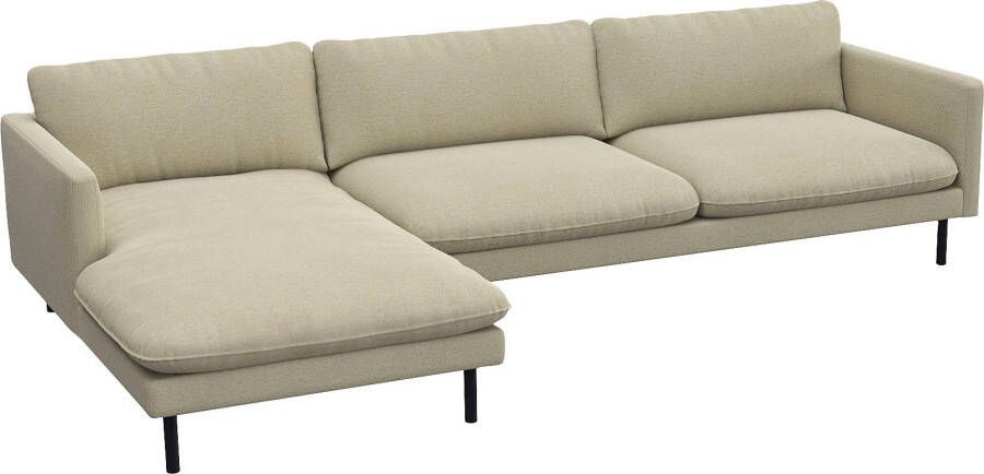 FLEXLUX Hoekbank Bolzano elegant en comfortabel L-vorm Zitting van koudschuim & stalen vering losse zit- en rugkussens - Foto 4