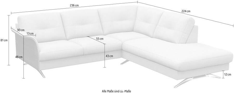FLEXLUX Hoekbank Glow super comfortabel door hoogwaardige zitconstructie met binnenvering L-vorm - Foto 4