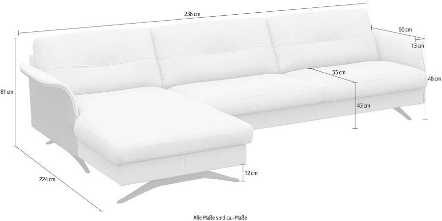 FLEXLUX Hoekbank Glow super comfortabel door hoogwaardige zitconstructie met binnenvering L-vorm - Foto 4