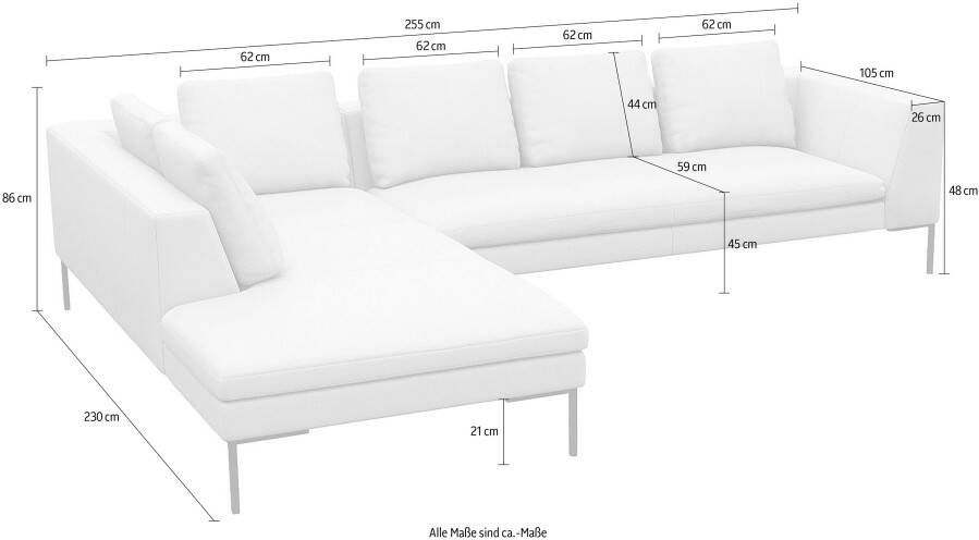 FLEXLUX Hoekbank Loano super comfortabel zitcomfort door koudschuim in de zitting L-vorm - Foto 2