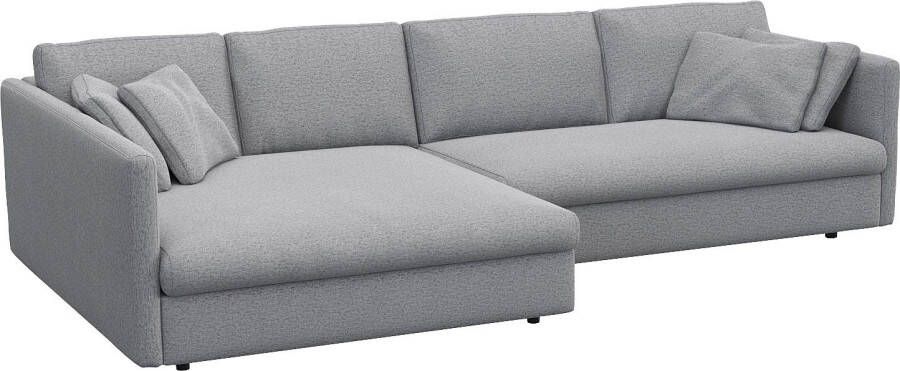 FLEXLUX Hoekbank Lovane Zacht en zeer comfortabel grote zitdiepte op koudschuim inclusief sierkussen - Foto 5