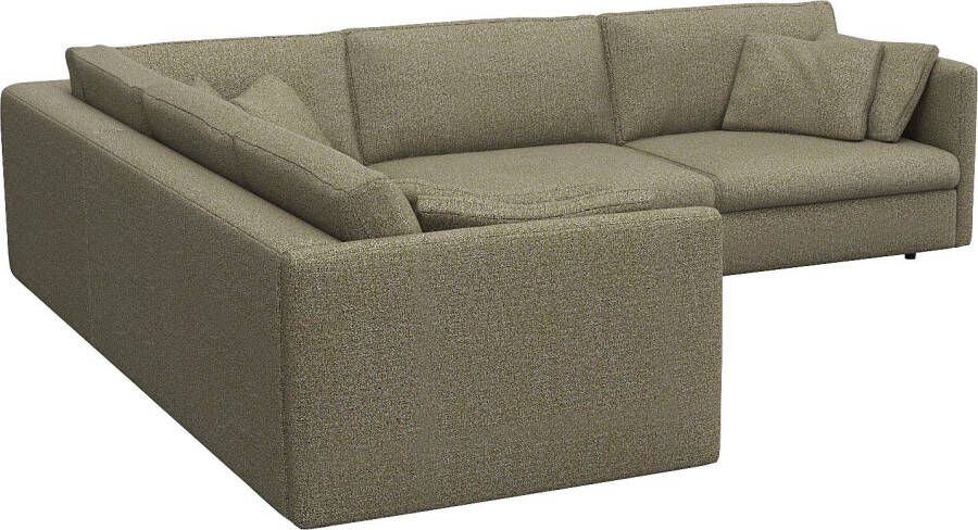 FLEXLUX Hoekbank Lovane elegant en tijdloos comfortabel L-vorm Zacht en zeer comfortabel grote zitdiepte op koudschuim inclusief sierkussen - Foto 3