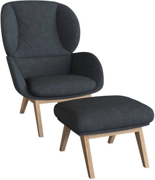 FLEXLUX Oorfauteuil Adria Stijl & comfort organische vorm eikenhouten voet - Foto 5