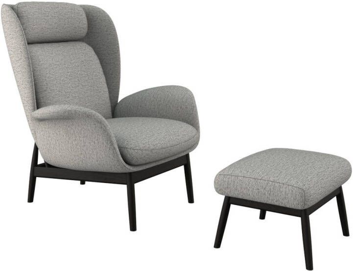 FLEXLUX Oorfauteuil Padova Stijl & comfort organische vorm geïntegreerde lendensteun zwarte voet - Foto 3