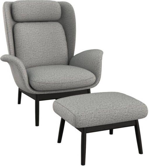 FLEXLUX Oorfauteuil Padova Stijl & comfort organische vorm geïntegreerde lendensteun zwarte voet - Foto 5