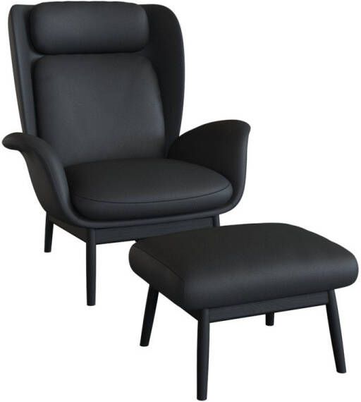 FLEXLUX Oorfauteuil Padova Stijl & comfort organische vorm geïntegreerde lendensteun zwarte voet - Foto 5