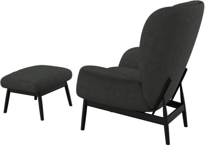 FLEXLUX Oorfauteuil Padova Stijl & comfort organische vorm geïntegreerde lendensteun zwarte voet - Foto 4